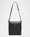 Ferragamo Textured Messenger Bag Adjustable Strap In Black
