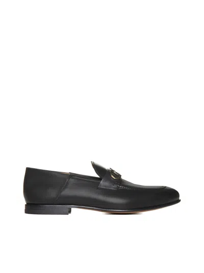 Ferragamo Men Gancini Leather Loafers