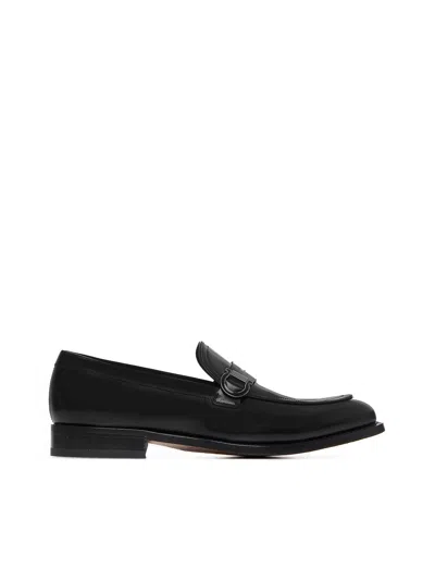 Ferragamo Men Gancini Leather Loafers