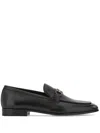 Ferragamo Men Gancini Leather Loafers In Multicolor