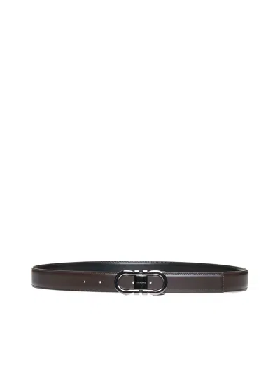 FERRAGAMO FERRAGAMO MEN GANCINI LEATHER REVERSIBLE BELT