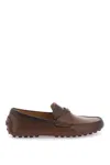 Ferragamo Gancini-ornament Driver Loafers In Marrone