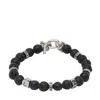 Ferragamo Men Gancini Logo Beaded Bracelet