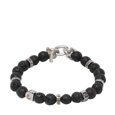 Ferragamo Men Gancini Logo Beaded Bracelet
