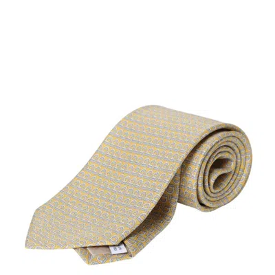 Ferragamo Men's Gancini Micro-print Silk Tie