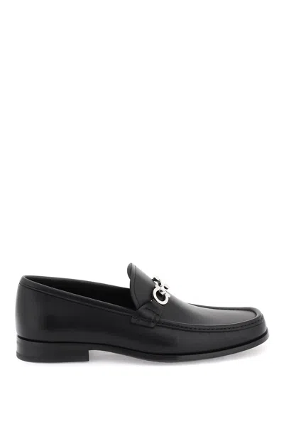 Ferragamo Black Slip On Loafers