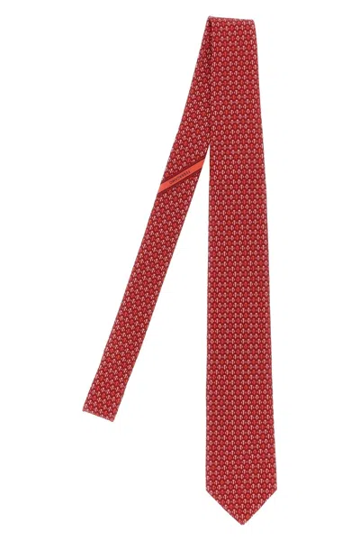 FERRAGAMO FERRAGAMO MEN 'GANCINI POIS' PRINT TIE