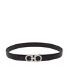 Ferragamo Adjustable Reversible Gancini Smooth Finish Belt