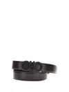 Ferragamo Men Gancini Reversible Belt In Black