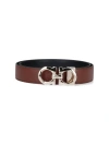Ferragamo "gancini" Reversible Belt In Brown
