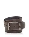 Ferragamo Double Adjus Square Buckle Double Gancino Belt Belts Brown In Brown