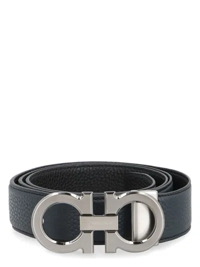 FERRAGAMO MEN'S GANCINI REVERSIBLE LEATHER BELT