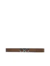 Ferragamo Adjustable Reversible Gancini Belt In Brown