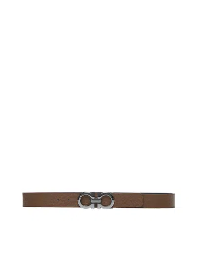 FERRAGAMO FERRAGAMO MEN GANCINI REVERSIBLE LEATHER BELT BY FERRAGAMO