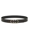Ferragamo Men's Gancini Reversible Leather Belt In Multi