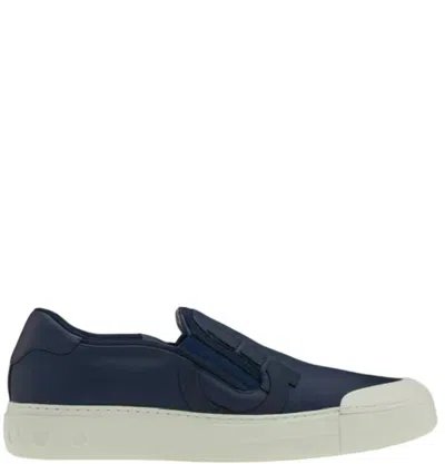 Ferragamo Gancini Slip-on Sneakers In Blue