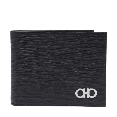 Ferragamo Men Gancini Wallet In Black