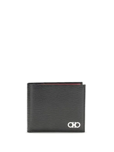 Ferragamo Men Gancini Wallet In Black
