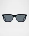 Ferragamo 55mm Rectangular Sunglasses In Black