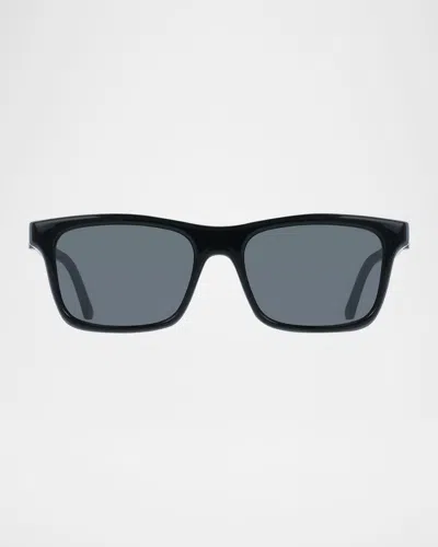 FERRAGAMO MEN'S GANCINO ACETATE RECTANGLE SUNGLASSES