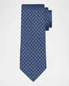 Ferragamo Silk Classic Gancini Tie In Navy