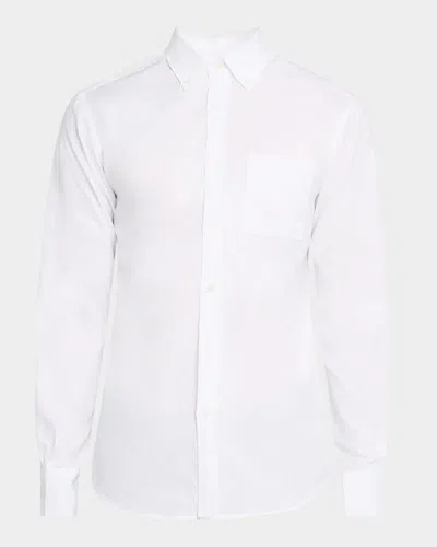 Ferragamo Men's Gancio Oxford Sport Shirt In White