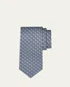 Ferragamo Men's Gancio Sea Lion-print Tie In Multi