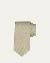Ferragamo Patterned Tie In Gray