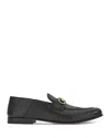 Ferragamo Gancini Ornament Calfskin Mule Loafers In Nero
