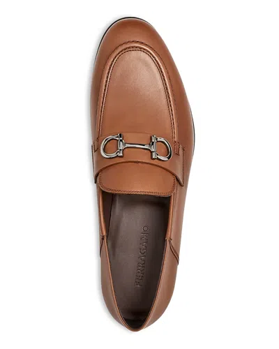 $950- FERRAGAMO Men\'s Ginmvit Corsaro Horsebit Collapsible Leather Loafers- RARE Salvatore Ferragamo Leather Upper Brown Dress Shoes for Men  main image 4