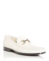 Ferragamo Gancini-plaque Leather Loafers In Mascarpone