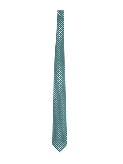 Ferragamo Silk Tie In Green