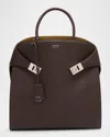Ferragamo Hug Tote Bag In Testa Di M Burnt Ocra
