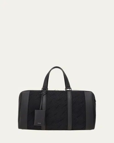 Ferragamo Men's Jacquard And Leather Duffel Bag