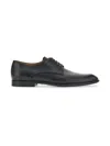 Ferragamo Lace-up Leather Derby Shoes In Black