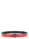 Ferragamo Men Leather Belt In Black