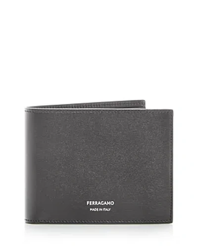 Ferragamo Men's Florence Leather Bifold Wallet In Nero