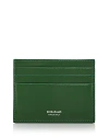 Ferragamo Men's Leather Card Case In Forest Green