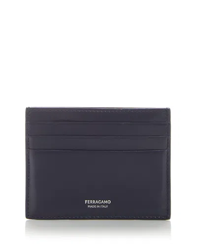 FERRAGAMO MEN'S LEATHER CARD CASE