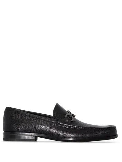 FERRAGAMO MEN'S LEATHER GANCINI LOAFERS