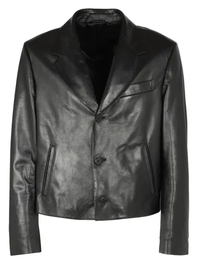 FERRAGAMO MEN'S LEATHER JACKET