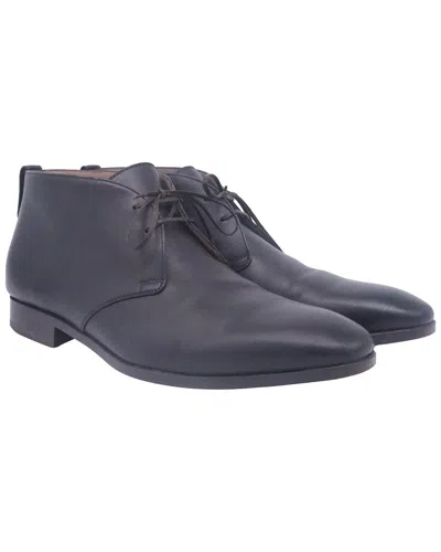 Ferragamo Men's Leather Teodoro Desert Boot (authentic Pre-loved) In Purple