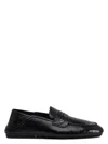 Ferragamo Leather Loafers With Subtle Buckle Detail In Black