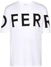 Ferragamo White Oversize Cotton T-shirt In Multicolor