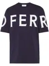 Ferragamo Short Sleeved T-shirt With Graphic Logo In Multicolor