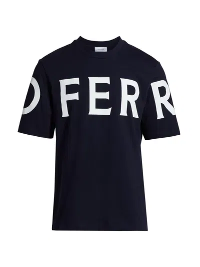 Ferragamo Logo-print T-shirt In Blue