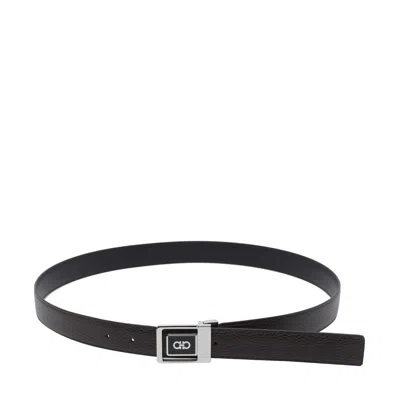 Ferragamo Men Logo Reversible Belt In Brown