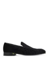 Ferragamo Velvet Loafers In Black