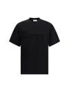 Ferragamo Crew Neck Graphic Print Short Sleeves T-shirt In Black