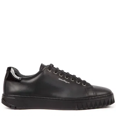 FERRAGAMO FERRAGAMO MEN'S LOW-TOP LEATHER SNEAKERS